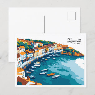 Aerial View Teignmouth England Travel Postkarte