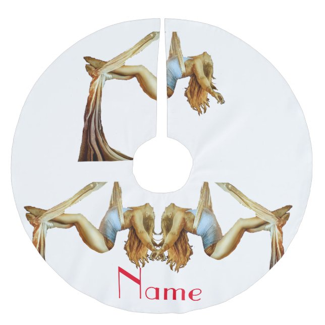 Aerial Yoga Fitness Thunder_Cove Polyester Weihnachtsbaumdecke (Vorderseite)