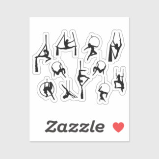 Aerialist Aerial Silks Lyra Silhouetten Aufkleber