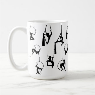 Aerialist Aerial Silks Lyra Silhouetten Kaffeetasse