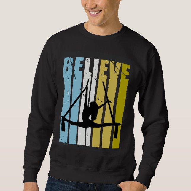 Aerialist Believe Silhouette Loves Practice Air Yo Sweatshirt (Vorderseite)