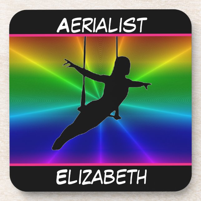 Aerialist Rainbow Burst Getränkeuntersetzer (Vorderseite)