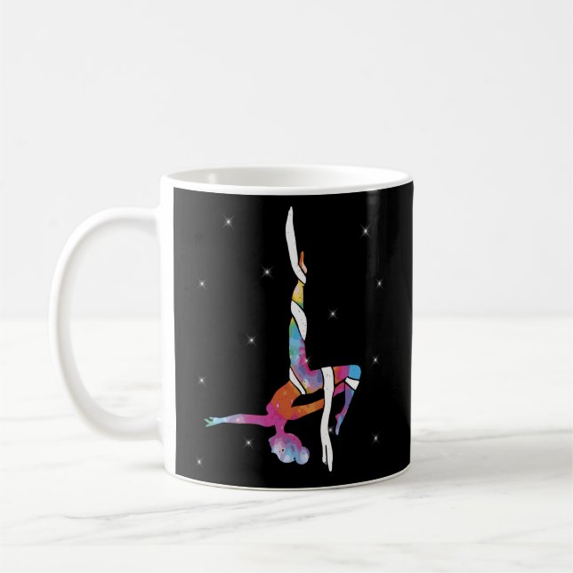 Aerialist - Seidenyoga aus der Luft - Seidenraupen Kaffeetasse (Links)