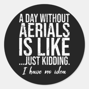Aerials Sportgeschenk-Idee Runder Aufkleber