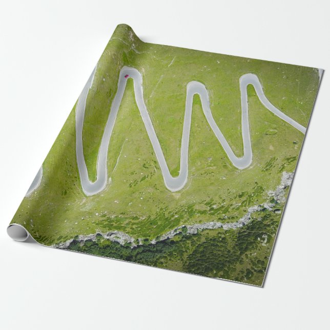 AERIELLE FOTOGRAFIE DER STRASSE GESCHENKPAPIER (Ungerollt)