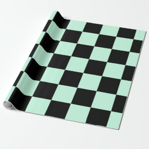 Aero Blau und Schwarz Prüfmuster Geschenkpapier