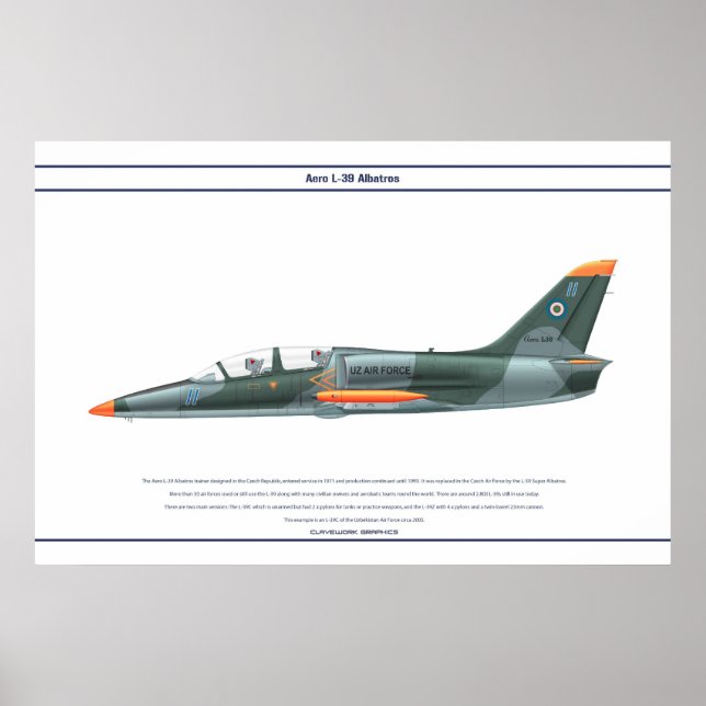 Aero L-39 Usbekistan Poster (Vorne)