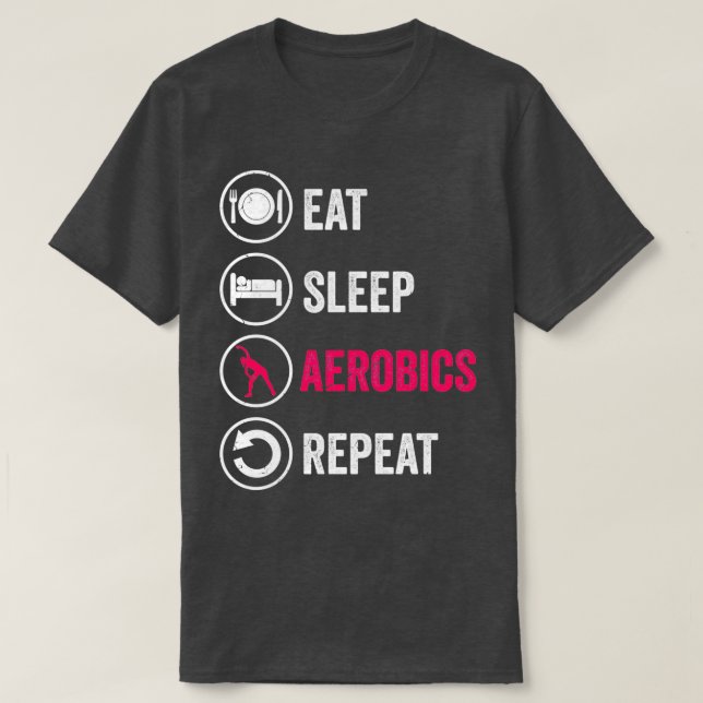 Aerobic Fitness Training Geschenk T-Shirt (Design vorne)