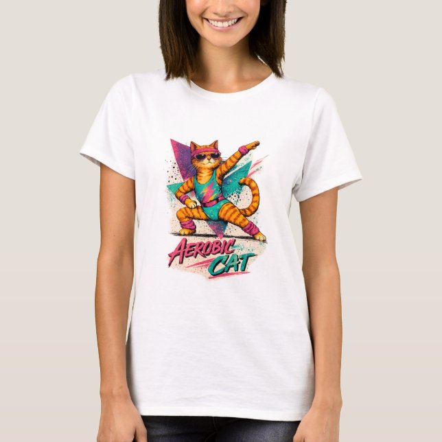 AEROBIC-KATZE T-Shirt (Vorderseite)
