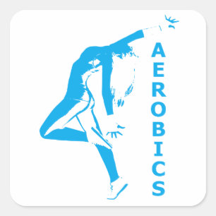 Aerobic Quadratischer Aufkleber