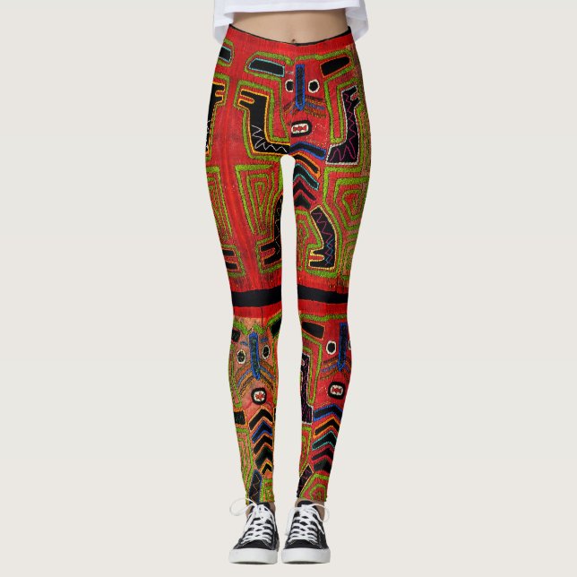 Aerobic-TrainingsStrumpfhosen farbenfroh Leggings (Vorderseite)