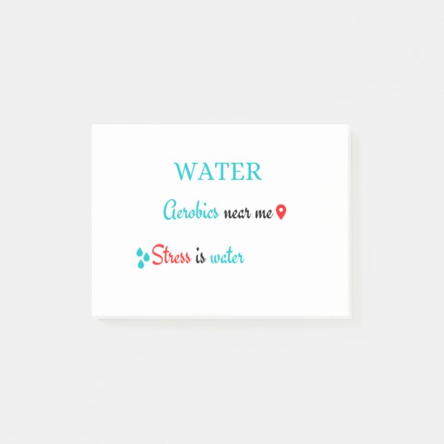 Aerobic Water in meiner Nähe Post-it Klebezettel (Vorderseite)