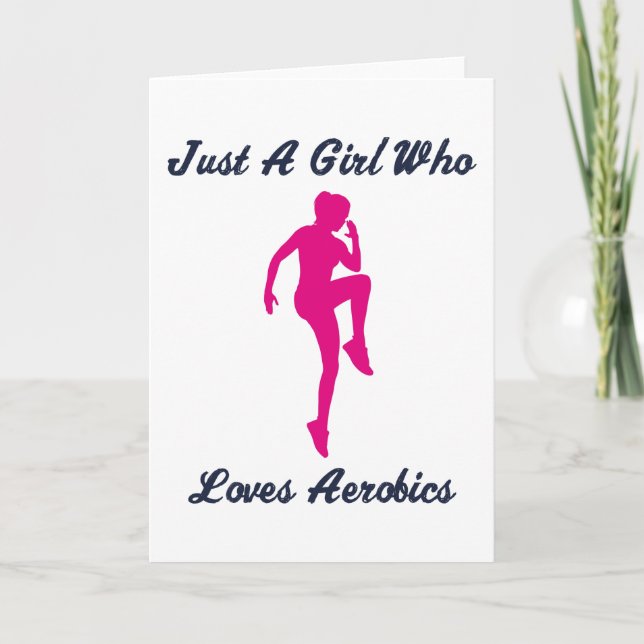 Aerobics Girl Sprichwort Gymnastik Geschenk Karte (Vorderseite)