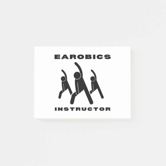 Aerobics Instructor Post-it Klebezettel (Vorderseite)