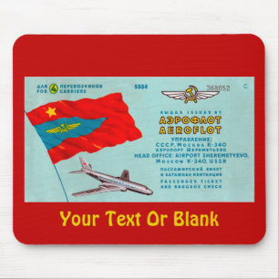 Aeroflot-Personenflugticket Mousepad