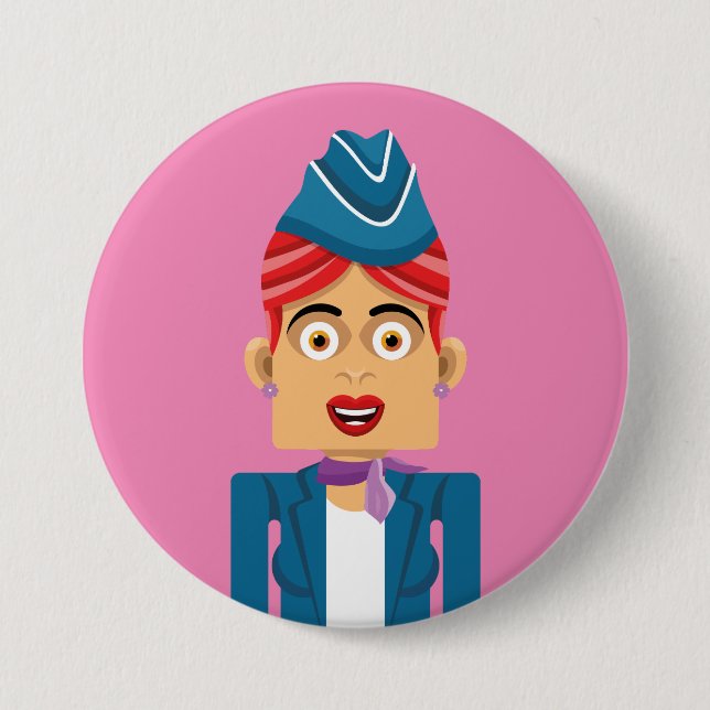 Aeromoza Button (Vorderseite)