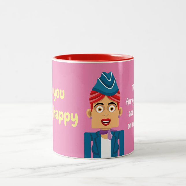 Aeromoza Zweifarbige Tasse (Mittel)