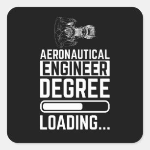 Aeronautical Engineer Degree Loading Quadratischer Aufkleber