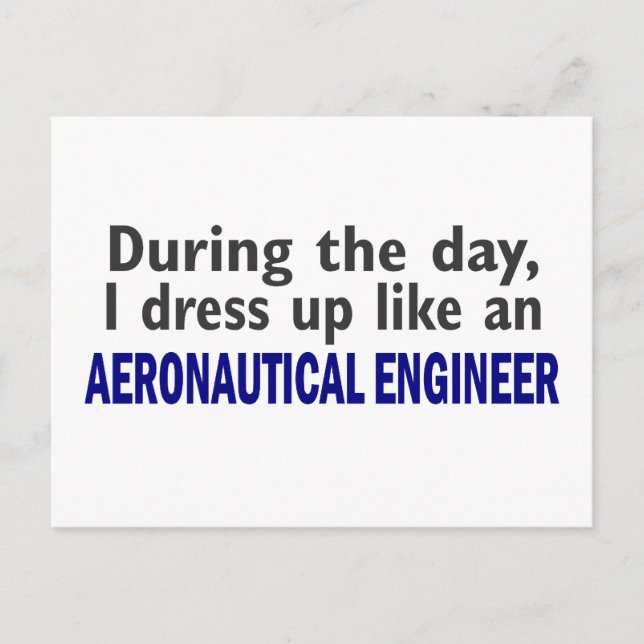 AERONAUTISCHER INGENIEUR POSTKARTE (Vorderseite)