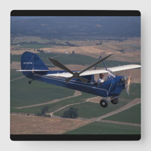 Aeronca, C-3, 1931, Schellville_Classic Aviation Quadratische Wanduhr