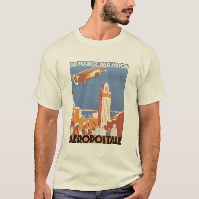 Aeropostale Au Maroc Par Avion T-Shirt (Vorderseite)
