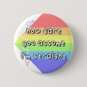 Aerosexual Pride - “How Dare You Assume” - LGBT Button
