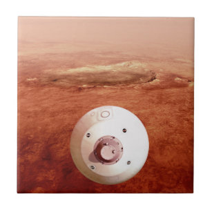 Aeroshell mit Dauerabstieg in die Mars Fliese