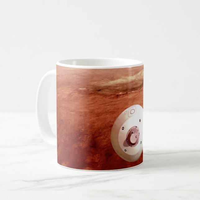 Aeroshell mit Dauerabstieg in die Mars Kaffeetasse (Vorderseite Links)