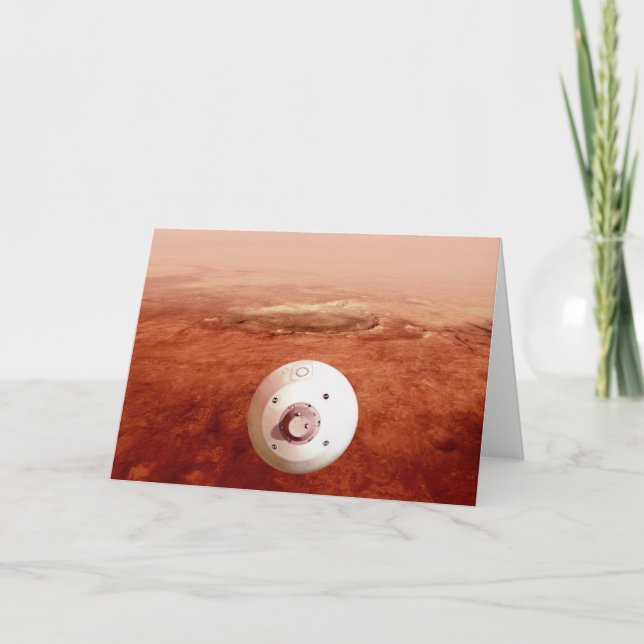 Aeroshell mit Dauerabstieg in die Mars Karte (Vorderseite)