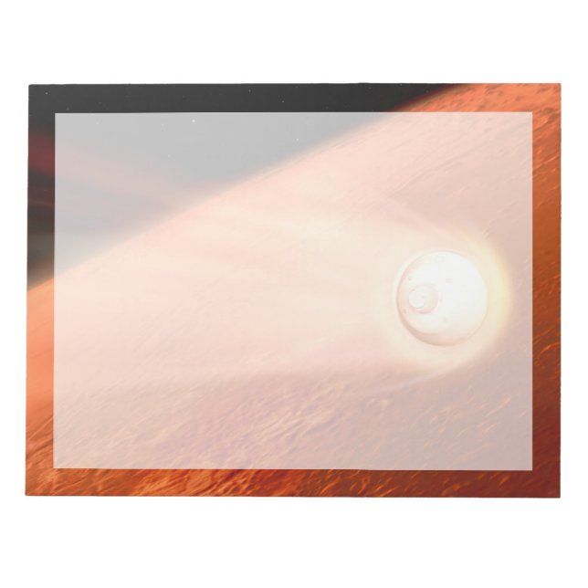 Aeroshell mit Dauerabstieg in die Mars Notizblock (Vorderseite)