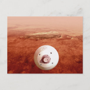 Aeroshell mit Dauerabstieg in die Mars Postkarte