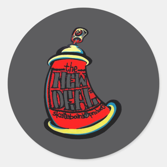 Aerosol New Skateboard Design  Runder Aufkleber (Vorderseite)