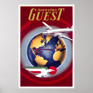 Aerovias Guest Reiseplakat Poster