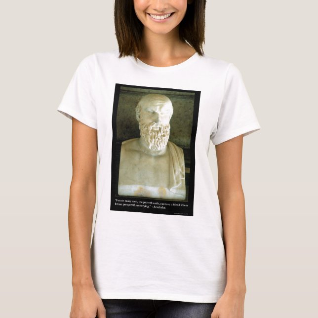 Aeschylus "Proverb Saith" Zitat gibt T-Shirts etc. (Vorderseite)