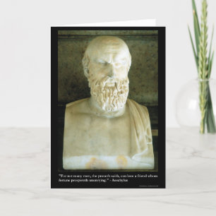 Aeschylus "Proverb Saith" Zitat gibt T-Shirts etc. Karte