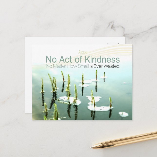 Aesop Inspiration Zitat "Kindness" Postkarte (Vorderseite/Rückseite Beispiel)