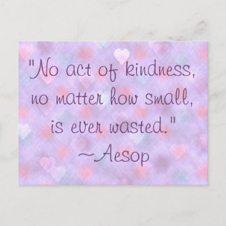 Aesop Kindness Quote Postcard Postkarte