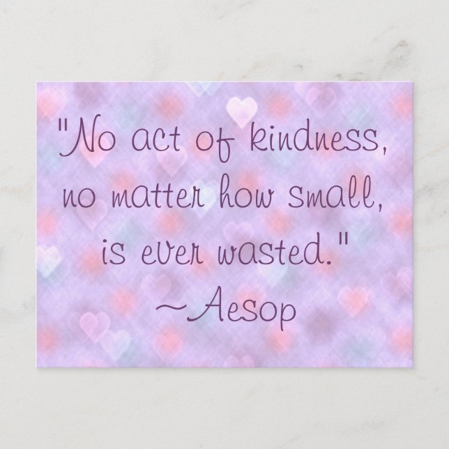 Aesop Kindness Quote Postcard Postkarte (Vorderseite)