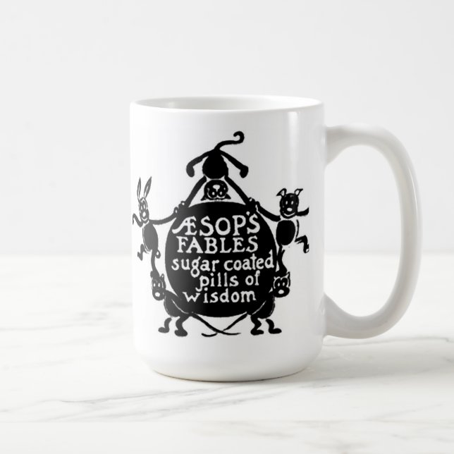 Aesop's Fables Frontispiece Tasse (Rechts)