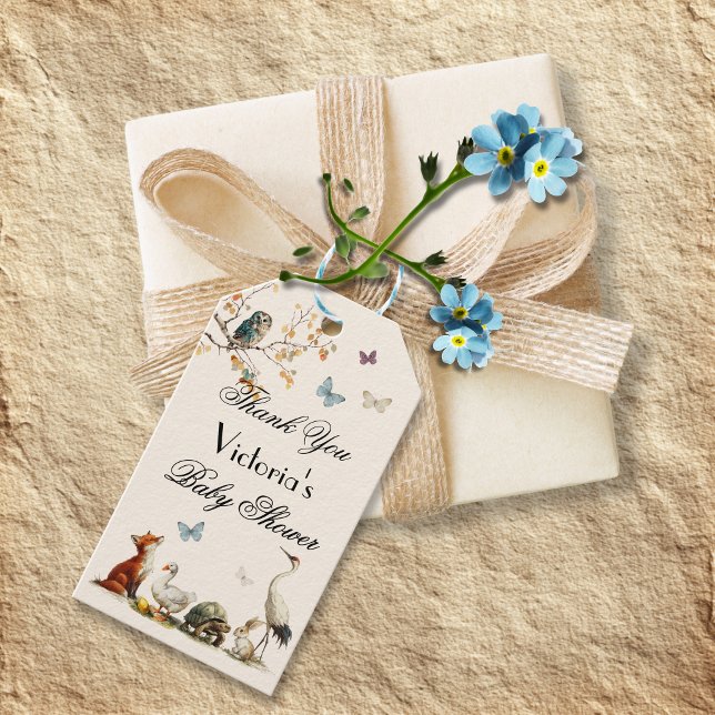 Aesop's Storybook Characters Baby Shower Geschenkanhänger (Von Creator hochgeladen)