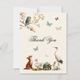 Aesop's Storybook Characters Baby Shower Mitteilungskarte