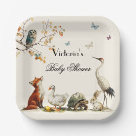 Aesop's Storybook Characters Baby Shower Pappteller