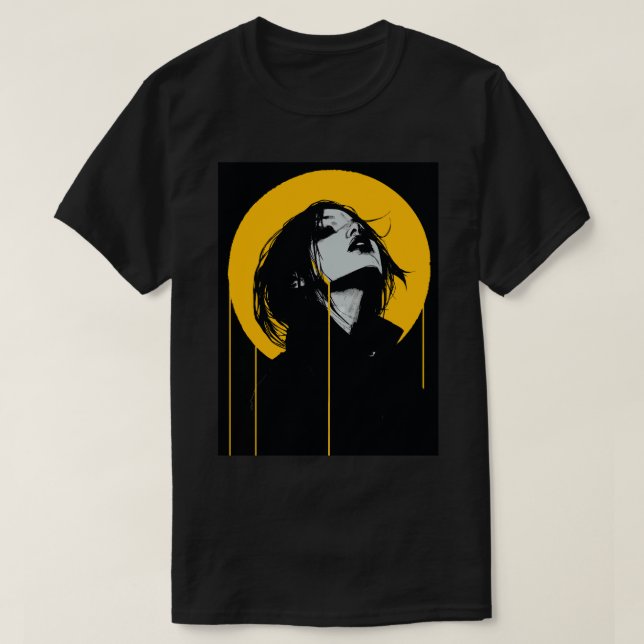 Aestheric Vaporwave Moonshine Girl T-Shirt (Design vorne)