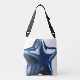 Aesthetic 3D Blue Star Art Tote Bag Tragetaschen Mit Langen Trägern