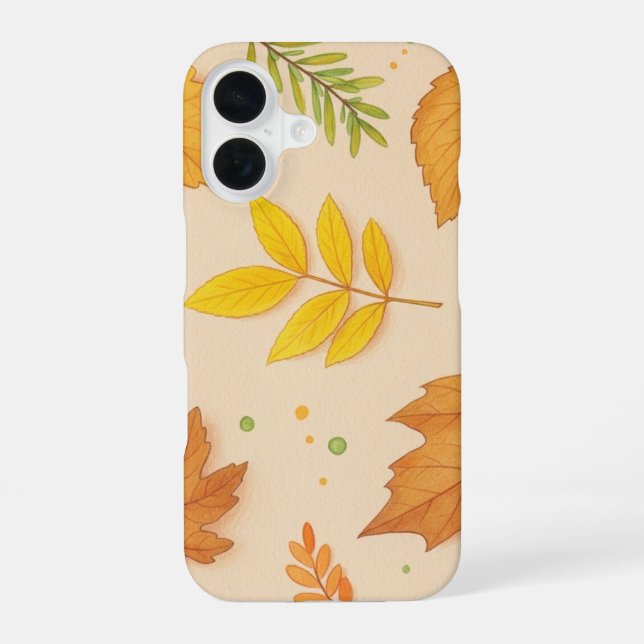 Aesthetic Autumn Leaves iPhone 16 Case Hülle (Rückseite)