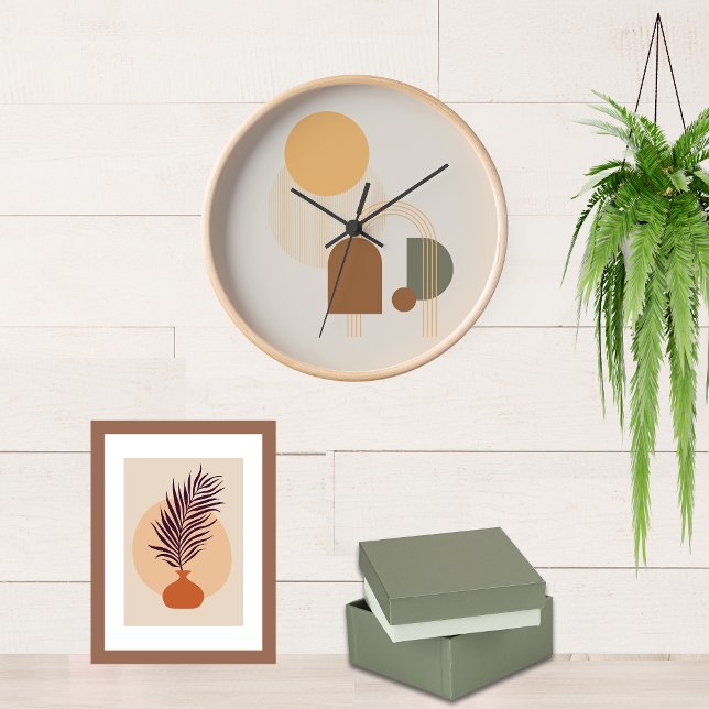 Aesthetic Boho - Acryl Wanduhr Boho Style (Von Creator hochgeladen)