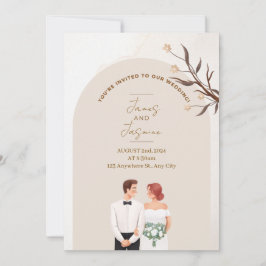 Aesthetic classy wedding invitation einladung