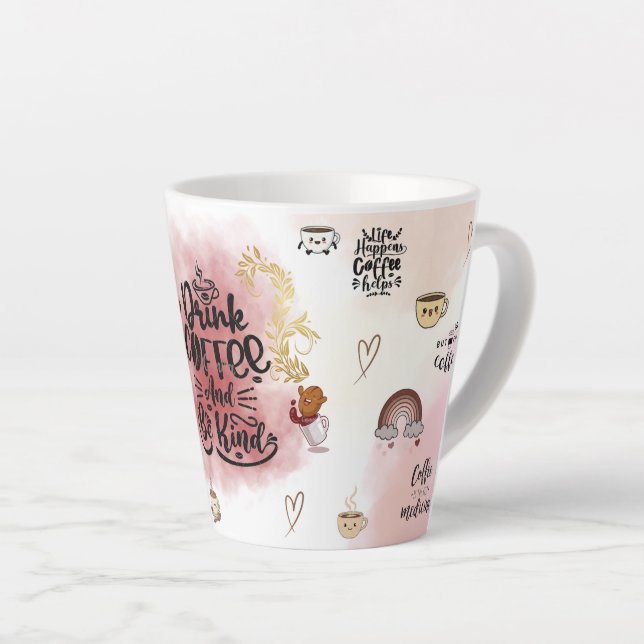 “Aesthetic Coffee Lover Illustration  Milchtasse (Rechte Ecke)