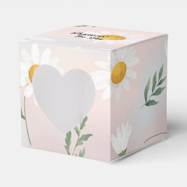 Aesthetic Daisy Flowers Pattern Favor Box Geschenkschachtel (Vorderseite)