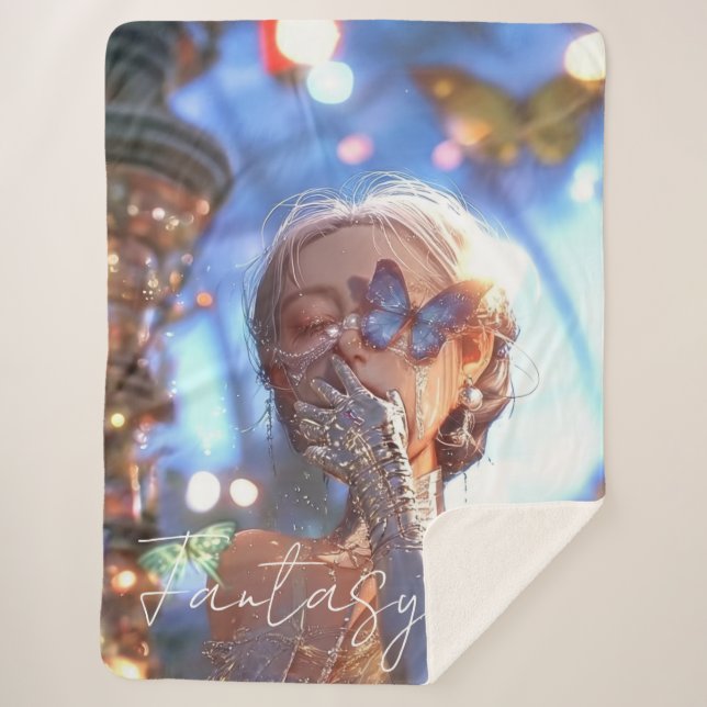 Aesthetic / Dark Fantasy Girl Sherpadecke (Vorderseite)